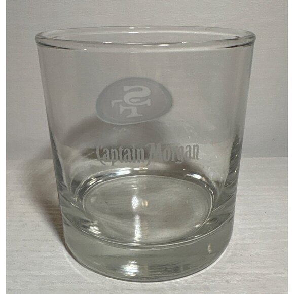 Captain Morgan San Francisco 49ers Whiskey Glass NFL Logo Clear Glass Barware - Picture 4 of 6